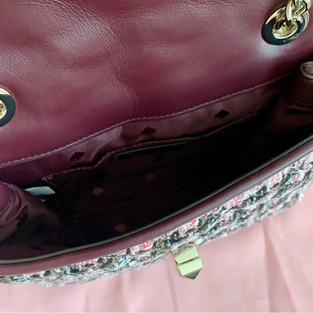 Kate Spade Natalia Tweed Pink Small Crossbody - Picture 9 of 10